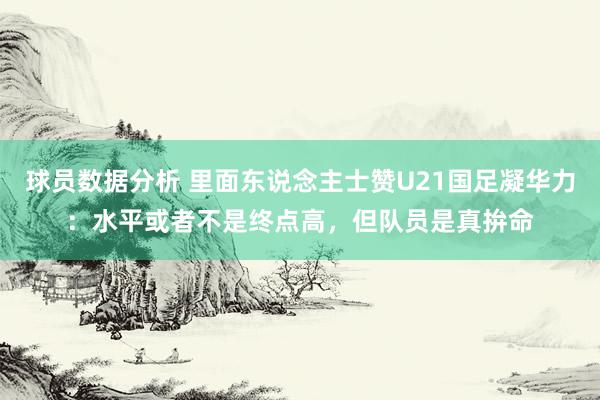 球员数据分析 里面东说念主士赞U21国足凝华力：水平或者不是终点高，但队员是真拚命