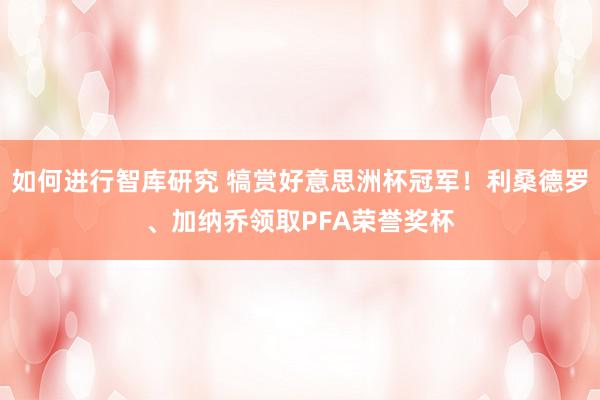 如何进行智库研究 犒赏好意思洲杯冠军！利桑德罗、加纳乔领取PFA荣誉奖杯