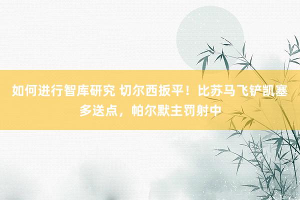 如何进行智库研究 切尔西扳平！比苏马飞铲凯塞多送点，帕尔默主罚射中