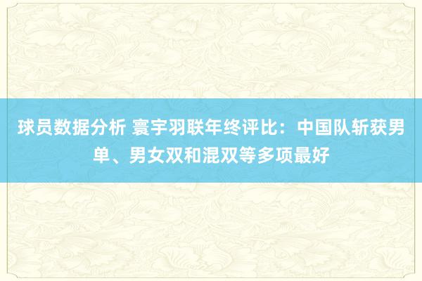 球员数据分析 寰宇羽联年终评比：中国队斩获男单、男女双和混双等多项最好